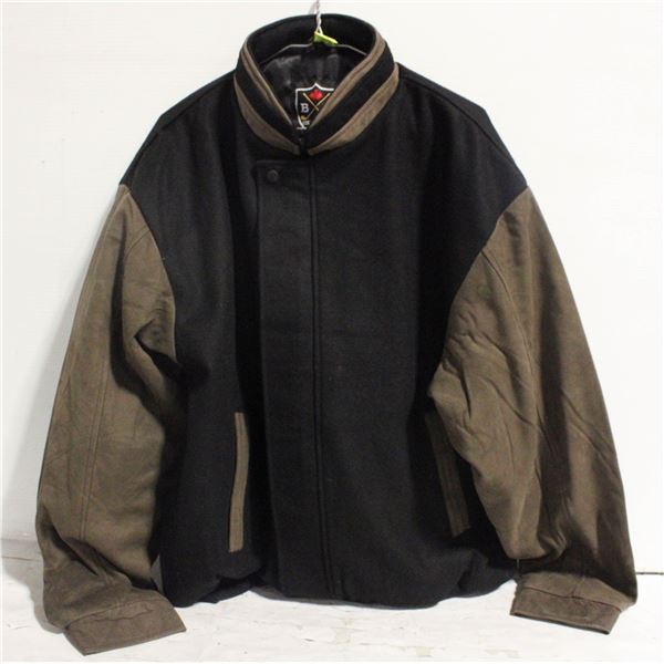 NEW B&W COLLECTION 50% BRWN LETHER JACKET L