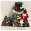 Image 1 : FLAT OF ASSORTED CHRISTMAS DECORATIONS