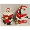 Image 1 : LOT OF 2 SANTA COOKIE JARS