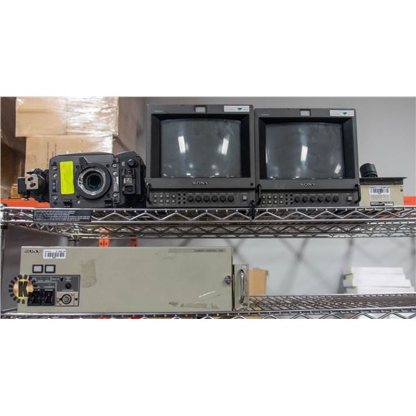 SONY CAMERA/CONTROL UNIT/POWER SUPPLY, 2 MONITORS,