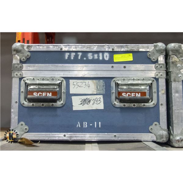 ROAD CASE WITH HINGED LID 72X15X22"