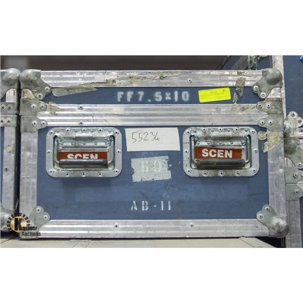 ROAD CASE WITH HINGED LID 72X15X22"