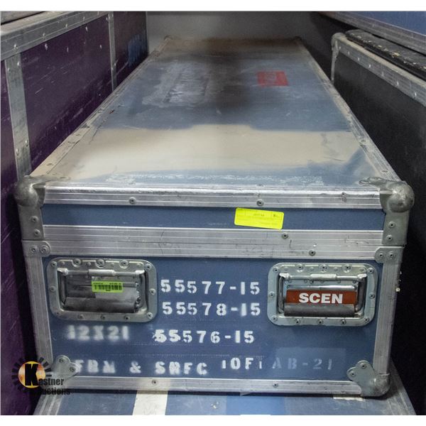 ROAD CASE WITH HINGED LID 72X15X22"