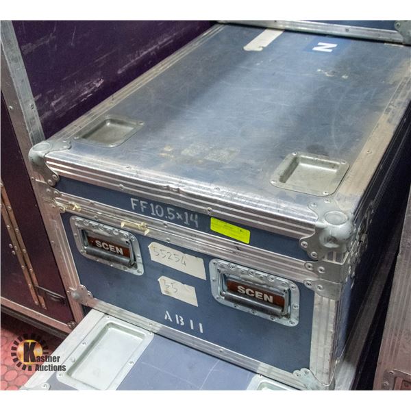 ROAD CASE WITH HINGED LID 72X15X22"