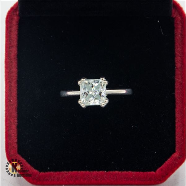#1055-2.00CT GRA CERTIFIED PRINCESS CUT MOISSANITE