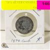 Image 1 : 1874 SILVER CANADA 25 CENT COIN