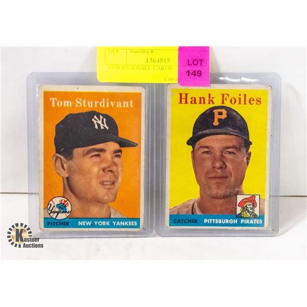 1958 BASEBALL CARDS