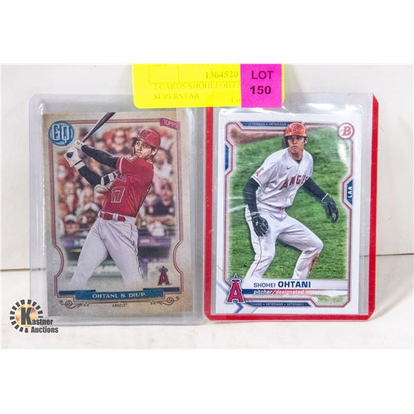 2 CARDS SHOHEI OHTANI SUPERSTAR