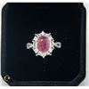 Image 1 : #1053-1.92 CT NATURAL RUBY OVAL IN SHAPE SET IN 8