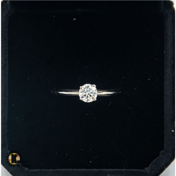#1051-10 KT WHITE GOLD RING WITH 0.50 CT ROUND