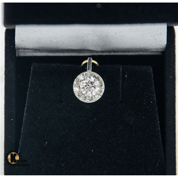 #1046-14 KT YELLOW GOLD EARRINGS WITH 1.00 CT