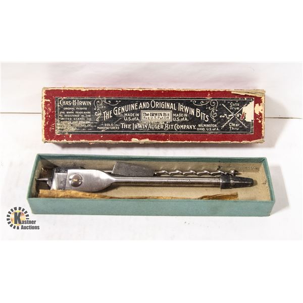 ANTIQUE GENUINE IRWIN BITS IN ORIGINAL BOX
