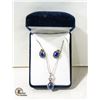 Image 1 : STERLING SILVER NECKLACE, PENDANT & EARRINGS SET