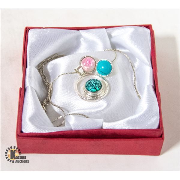 SNAP DRAGONS SILVER 925 BRACELET W/ 3 PENDANTS