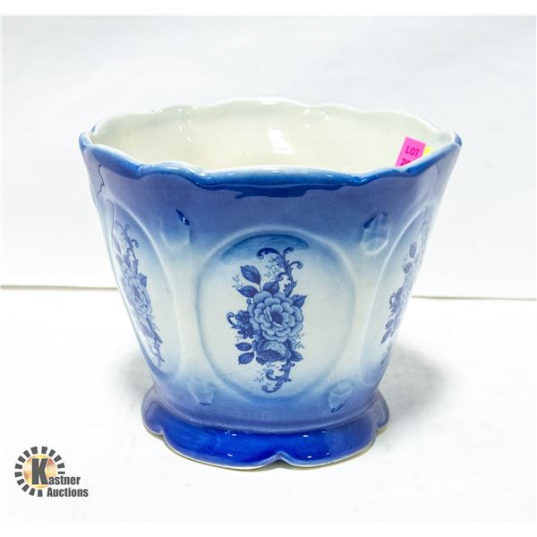 ANTIQUE PRE-1891 FLOW BLUE STYLE CERAMIC