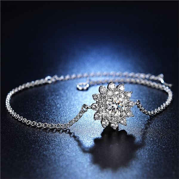 1 CT GRA CERTIFIED MOISSANITE 925 SILVER BRACELET