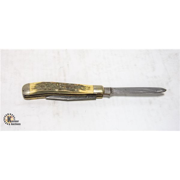 VTG CRAFTSMAN BONE HANDLED POCKET KNIFE
