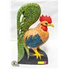 Image 1 : ESTATE LARGE WOOD CARVED ROOSTER STATUE-ESTATE