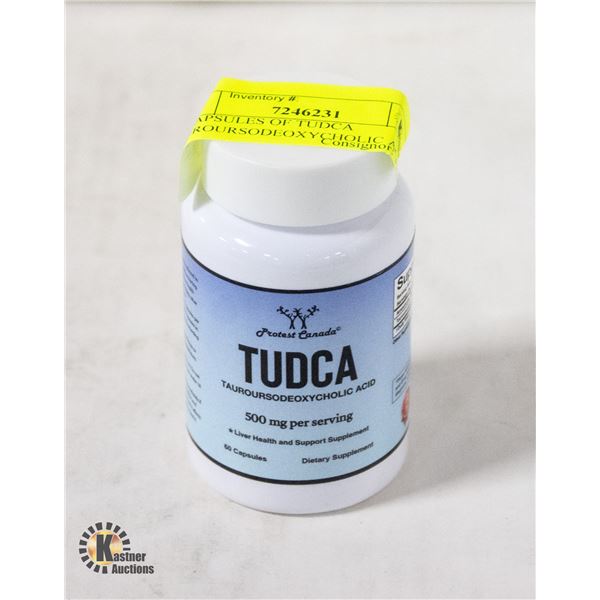 60 CAPSULES OF TUDCA TAUROURSODEOXYCHOLIC ACID