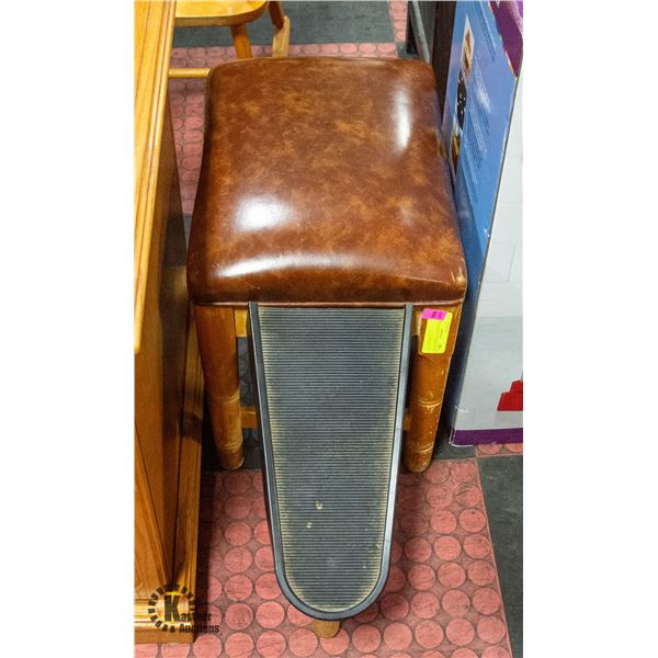 SHOE SALESMAN'S ANTIQUE STOOL