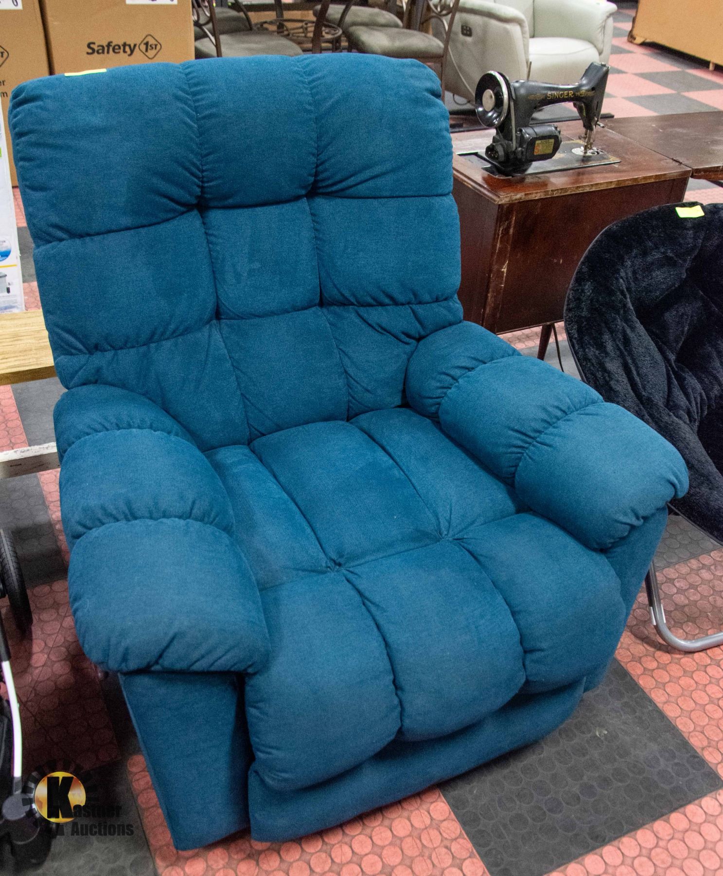 Turquoise Rocker Recliner FULL SIZE PADDED ROCKER RECLINER - TURQUOISE