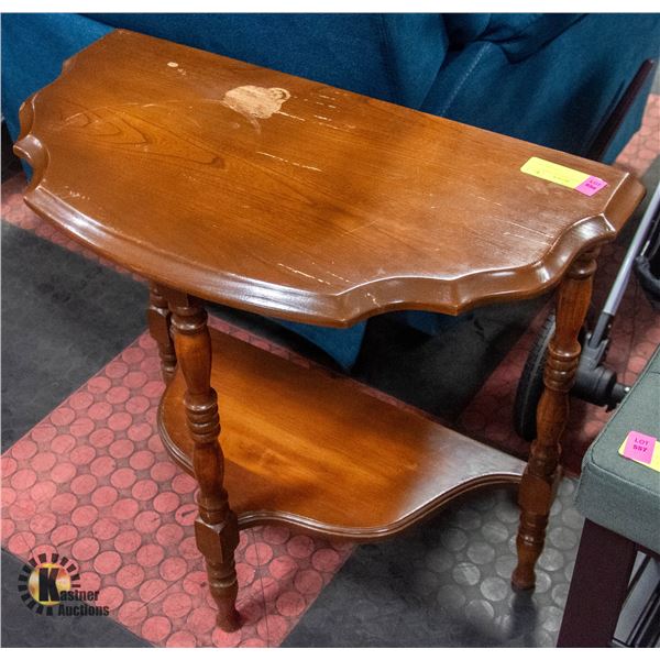 ANTIQUE HALF ROUND TABLE