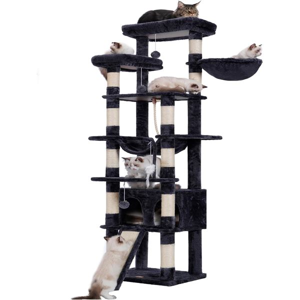 NEW HEYBLY TALL CAT TREE FOR LARGE CATS SMOKEY