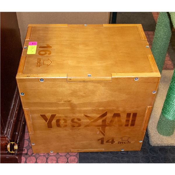 NEWLY ASSEMBLED YES4ALL 16X14X12" PLYO BOX