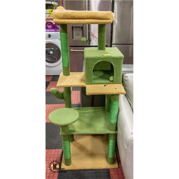 NEWLY ASSEMBLED CAT TREE W/CONDO & HAMMOCK