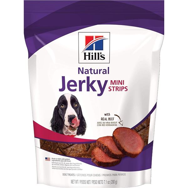 2 X 200G BAGS OF HILL'S NATURAL JERKY MINI STRIPS
