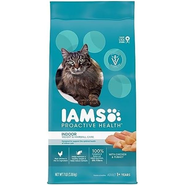 NEW IAMS PROACTIVE HEALTH INDOOR WEIGHT & HAIRBALL