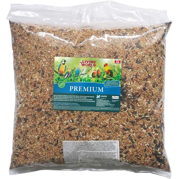 NEW LIVING WORLD PREMIUM BUDGIE FOOD 20LB