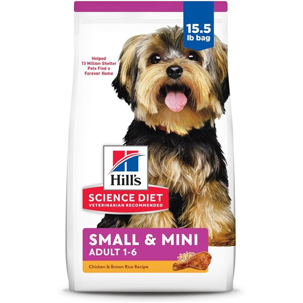 NEW HILLS SMALL AND MINI 15.5LB DRY DOG FOOD