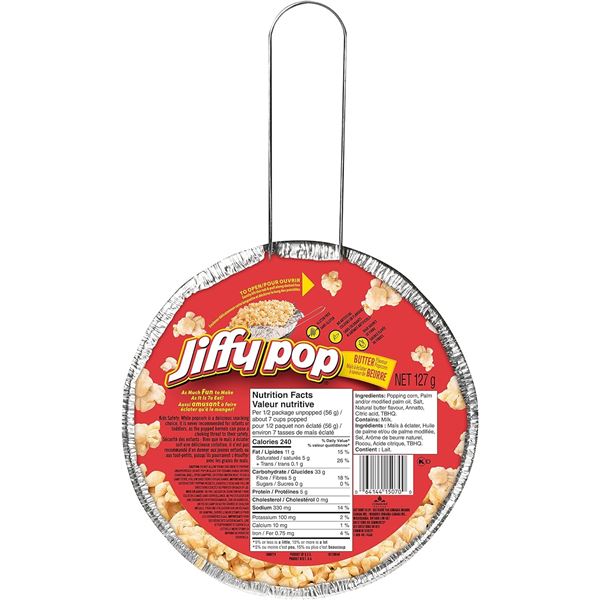 NEW 6 PACKS OF JIFFYPOP BUTTER FLAVOUR POPCORN