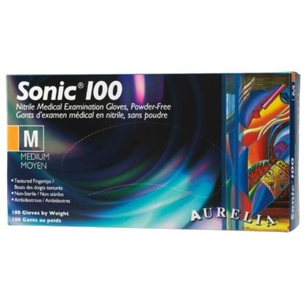 10 BOXES OF SONIC 100 MEDUIM SIZE NITRILE MEDICAL