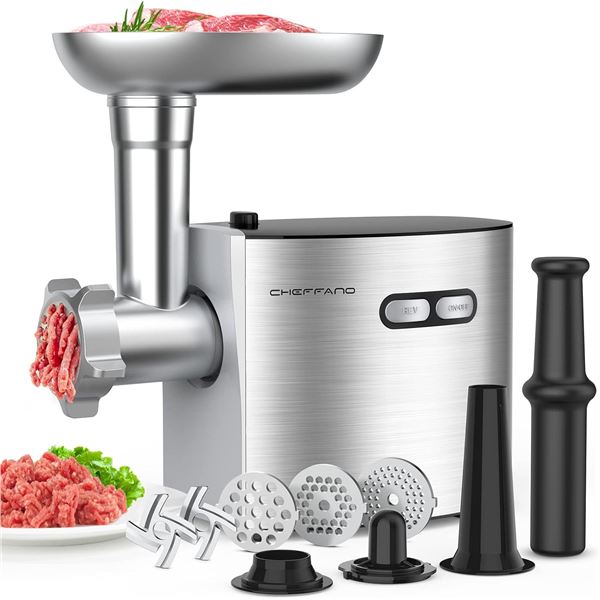 NEW CHEFFANO MEAT GRINDER 2600W MAX STAINLESS