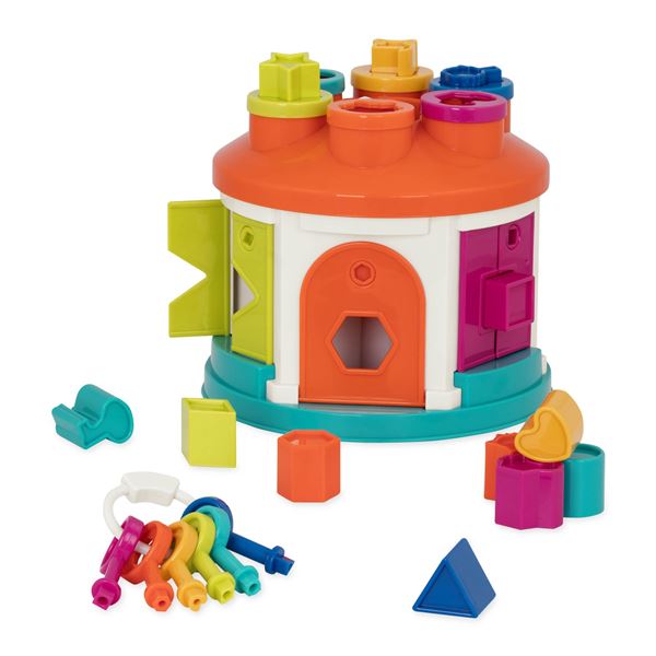 NEW BATTAT 14 PIECES SHAPE SORTER HOUSE