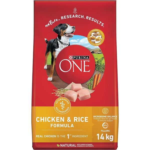 14KG BAG PURINA ONE CHICKEN & RICE FORMULA