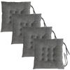 Image 1 : 4 NEW CIVKOR DARK GREY DINNING CHAIR CUSHIONS