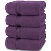 Image 2 : BRAND NEW UTOPIA TOWELS PLUM BATH TOWEL SET
