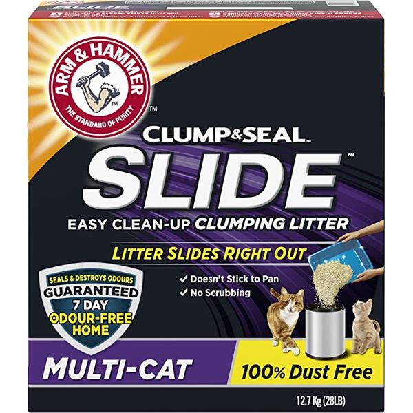 NEW ARM & HAMMER CLUMP & SEAL SLIDE CAT LITTER