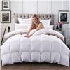 Image 1 : NEW WHITE GOOSE DOWN FULL SIZE COMFORTER