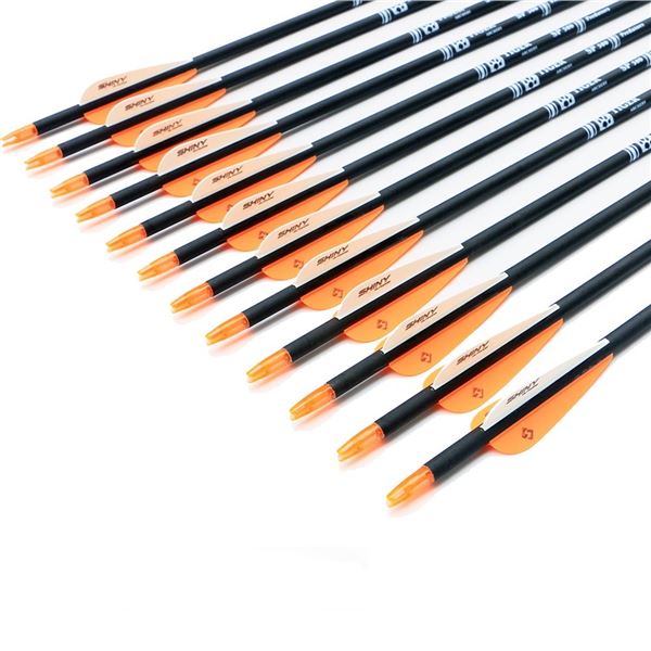 12 PACK NEW TIGER ARCHERY 30" ORANGE WHITE ARROWS