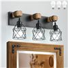 NEW FARMHOUSE VANITY LIGHT FIXTURE 3 LIGHT