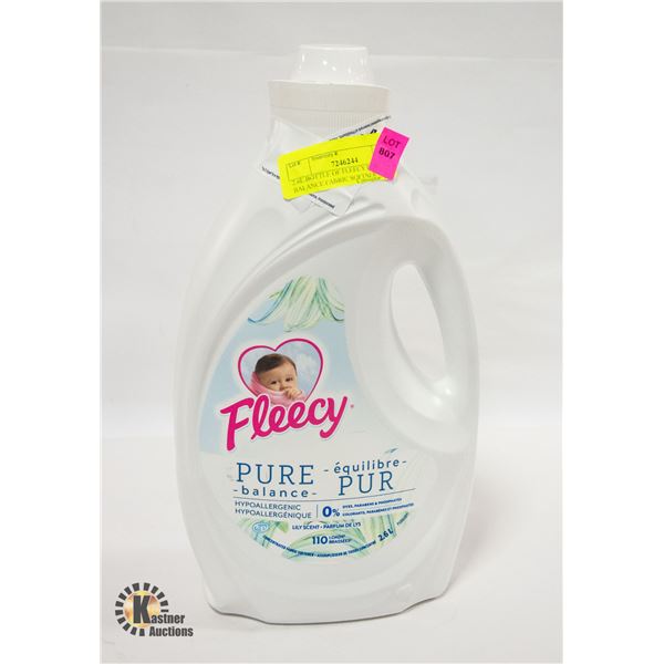 2.6L BOTTLE OF FLEECY PURE BALANCE FABRIC SOFTNER