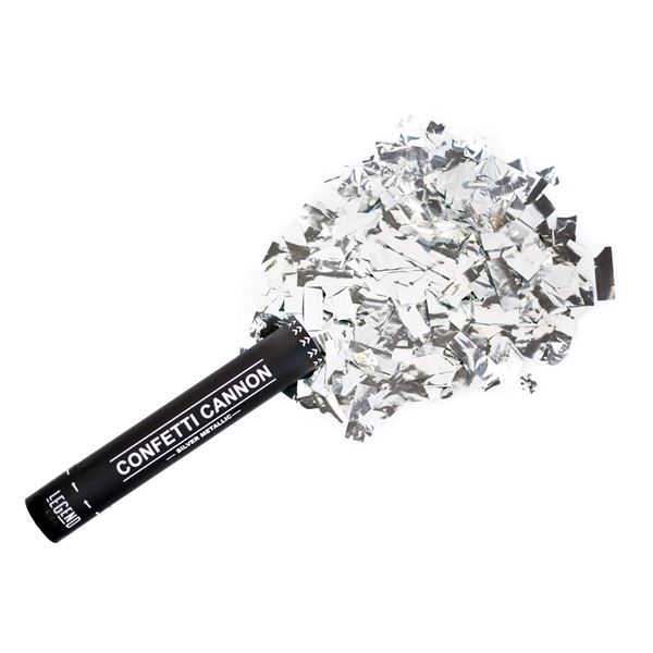 LEGEND AND CO SILVER STREAMER CONFETTI CANNON