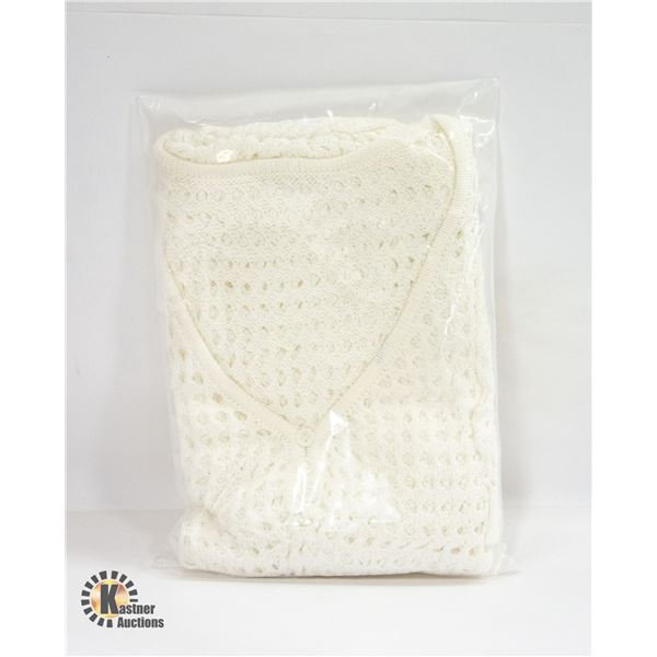 NEW JFAN BATHING SUIT COVER UP WHITE ONE SIZE FITS