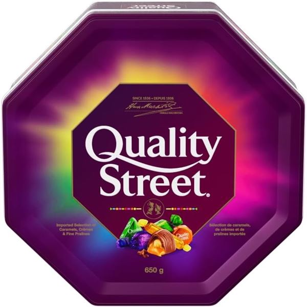 650G TIN OF QUALITY STREET ASSORTED CARAMELS