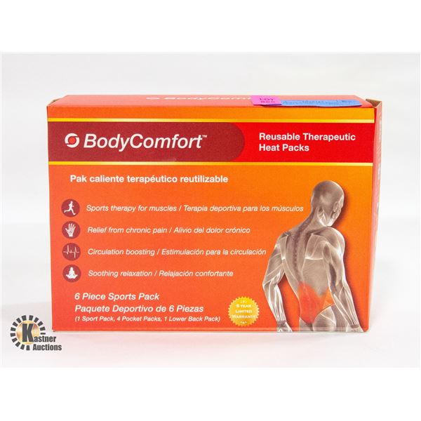NEW BODY COMFORT REUSABLE HEAT PACKS - 6PCS SPORTS