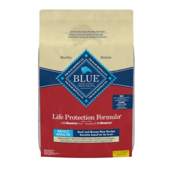 NEW 26LBS BLUE BUFFALO BEEF & BROWN RICE DOG FOOD